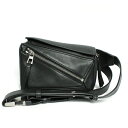 LOEWE ロエベ バッグ パズルボディバッグミニ レザー ブラック シルバー金具【送料無料】【中古】【D3175】