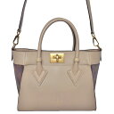 LOUIS VUITTON ルイヴィトン 2WAY オンマイサイドPM カーフレザー/モノグラム・キャンバス グレージュ ゴールド金具 M57729【送料無料】...