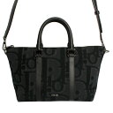 Christian Dior ディオール 2WAY ウイークエンダー25 マキシ ディオール オブリーク/カーフレザー ウイークエンダー ブラック シルバー金具...