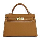 HERMES エルメス ハンドバッグ ミニケリードゥ(外縫い) エプソン ミニケリードゥ ゴールド ゴールド金具 B刻印(2023年製造)【送料無料】【未使用】...