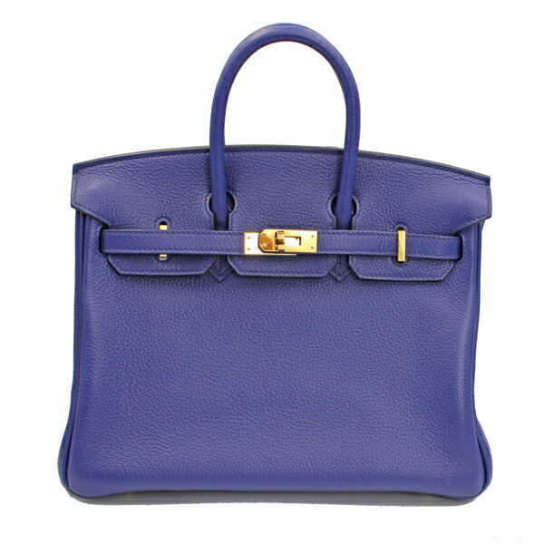 HERMES エルメス バッグ バーキン25　ヴェルソ トリヨンノヴィーヨ バーキン ブルーサフィール ゴールド金具 U刻印(2022年製造)【送料無料】【中古】【D4924】(4)