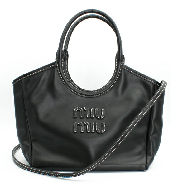 MIU MIU �ߥ奦�ߥ奦 �Хå� �����ӡ� �쥶�� �Хå� ���⡼�� �����ե쥶�� �֥�å� ������ɶ�� 5BA284_2CRW_F0002_V_OON��...