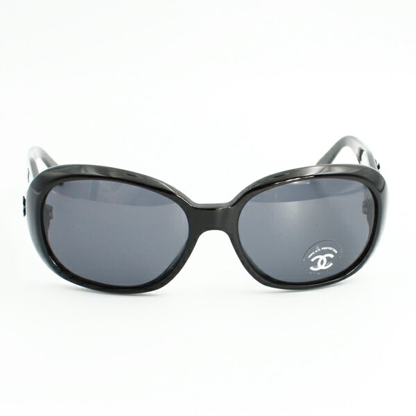 CHANEL シャネル 小物 カメリアサングラス プラスチック ブラック 5113 56□16【送料無料】【中古】【D6261】
