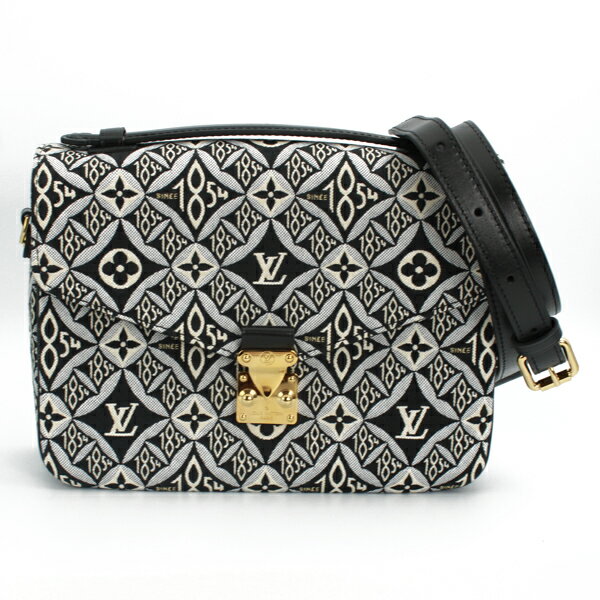 LOUIS VUITTON ルイヴィトン バッグ ポシェット・メティスMM Since1854 モノグラムジャガード モノグラム ブラック×ホワイト ゴールド金具 M57272【送料無料】【中古】【D6283】