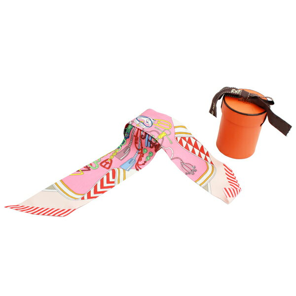 HERMES エルメス ツイリースカーフ 鞍職人の花束 シルク100％ ツイリー ローズ/ブルー/ルージュ【送料..