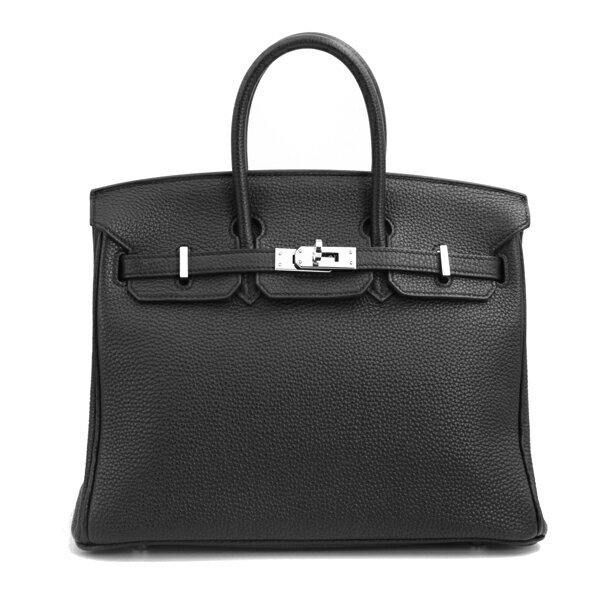 HERMES エルメス バッグ バーキン25 トゴ バーキン ブラック シルバー金具 T刻印(2015年製造)【送料無料】【中古】【D6349】