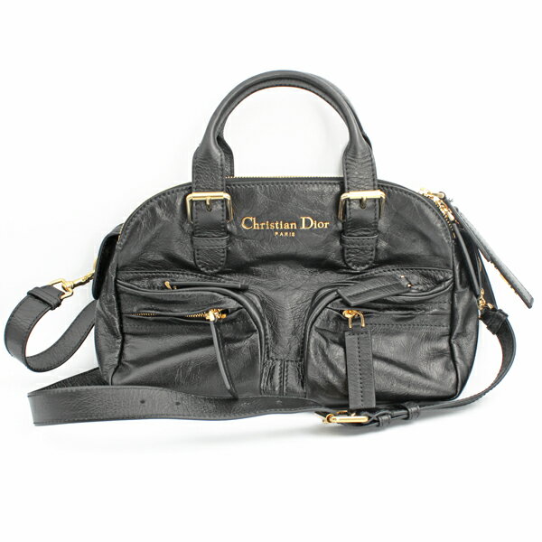 Rakuten - Christian Dior ディオール バッグ グランド ツアー ボウリングバッグ カーフ ブラック ゴールド金具 M6000UNQD【送料無料】【中古】【D6741】
