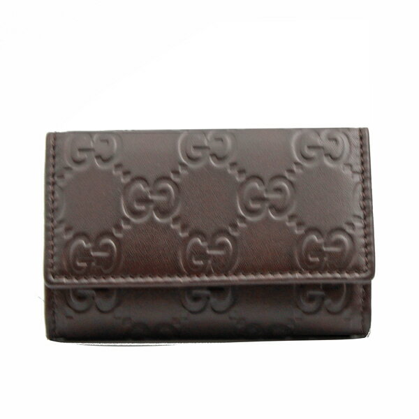 乐天商城 - GUCCI グッチ 小物 グッチシマ6連キーケース カーフレザー ブラウン シルバー金具 138093【送料無料】【中古】【D6790】