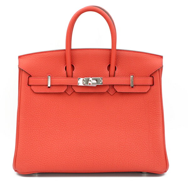 乐天商城 - HERMES エルメス バッグ バーキン25 トゴ ルージュトマト シルバー金具 X刻印(2016年製造)【送料無料】【中古】【D7017】