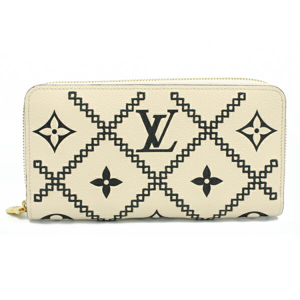 Rakuten - LOUIS VUITTON ルイヴィトン 財布 ジッピーウォレット モノグラム・アンプラント ブロデリー モノグラム クレーム/ブラック ゴールド金具 M81141【送料無料】【中古】【D7069】
