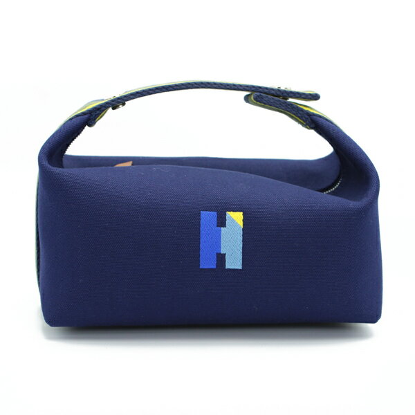 乐天商城 - HERMES エルメス バッグ ブリッド ア ブラックPM コットン100％ マリーン シルバー金具【送料無料】【未使用】【D7128】