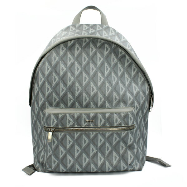 CHRISTIAN DIOR - Christian Dior ディオール バックパック・リュック ヒットザロード バックパック CDダイヤモンドキャンバス グレー シルバー金具【送料無料】【中古】【D7136】