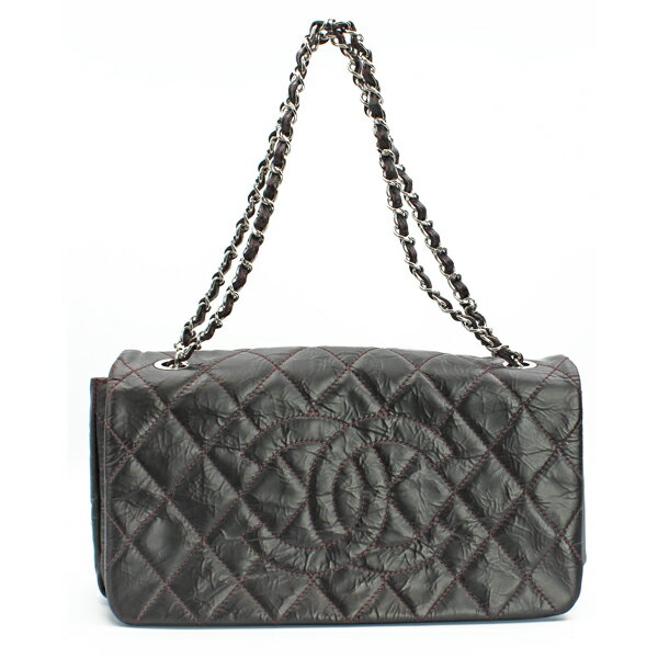 Rakuten - CHANEL シャネル マトラッセチェーンショルダーバッグ カーフ ボルドー系 シルバー金具【送料無料】【中古】【D7167】