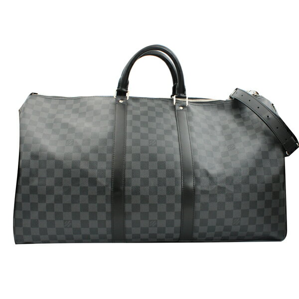 Boston Bags - LOUIS VUITTON ルイヴィトン バッグ キーポル・バンドリエール 55 ダミエ・グラフィット ブラック/グレー シルバー金具 N41413【送料無料】【中古】【D7236】