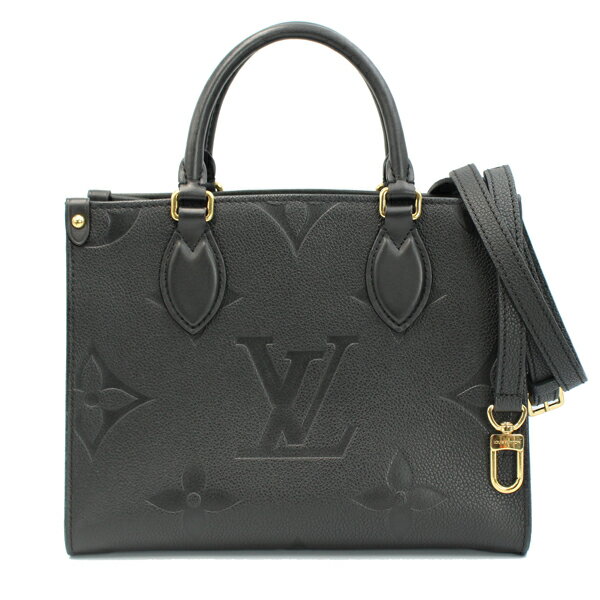 乐天商城 - LOUIS VUITTON ルイヴィトン バッグ オンザゴーPM モノグラム・アンプラント ブラック ゴールド金具 M45653【送料無料】【中古】【D7249】