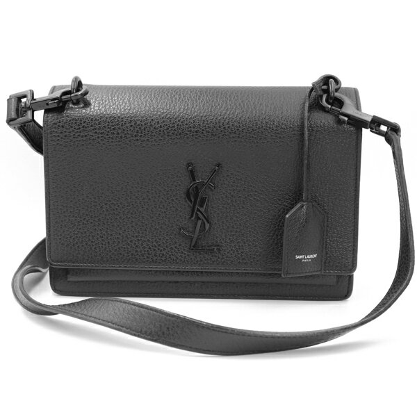 樂天商城 - SAINT LAURENT サンローラン バッグ サンセット ミディアム カーフレザー ブラック ブラック金具【送料無料】【中古】【D7290】