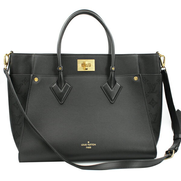 Rakuten - LOUIS VUITTON ルイヴィトン バッグ オンマイサイドMM カーフ ブラック ゴールド金具 M53826【送料無料】【中古】【D7369】