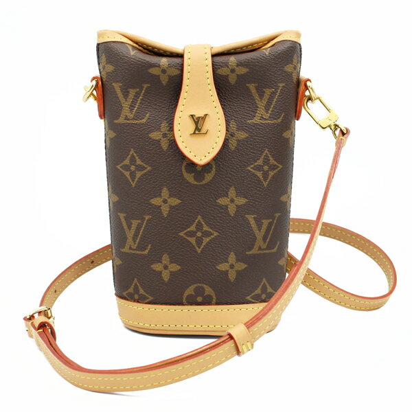 乐天商城 - LOUIS VUITTON ルイヴィトン ポーチ フォールドミーポーチ モノグラムキャンバス モノグラム ブラウン ゴールド金具 M80874【送料無料】【中古】【D7404】