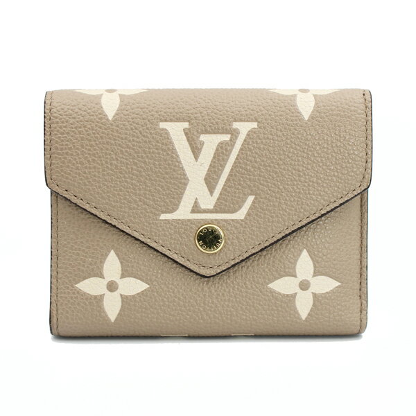 樂天商城 - LOUIS VUITTON ルイヴィトン 財布 ポルトフォイユ・ヴィクトリーヌ バイカラーモノグラム・アンプラント トゥルトレール クレーム ゴールド金具 M81861【送料無料】【中古】【D7556】