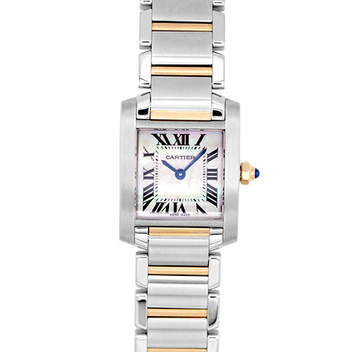 カルティエ CARTIER タンクフランセーズ SM W51027Q4 PG×SS 25mm×20mm ピンクシェル文字盤 【送料無料】【中古】【レディース】【腕時計】