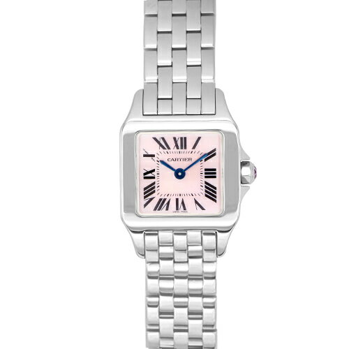 Santos Galbee - カルティエ CARTIER サントス ドゥ モワゼル SM W25075Z5 SS 29mm×20mm ピンクシェル文字盤 【送料無料】【中古】【レディース】【腕時計】