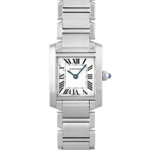 カルティエ CARTIER タンクフランセーズ SM W51008Q3 SS 25mm×20mm ホワイト文字盤 【送料無料】【中古】【レディース】【腕時計】