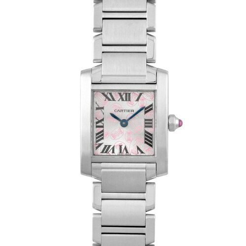 カルティエ CARTIER タンクフランセーズ SM W51031Q3 SS 25mm×20mm シルバー文字盤 【送料無料】【中古】【レディース】【腕時計】