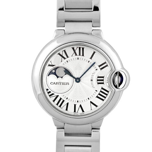 カルティエ CARTIER バロンブルー 37mm WSBB0021 SS 37mm シルバー文字盤 【送料無料】【中古】【ユニセックス】【腕時計】