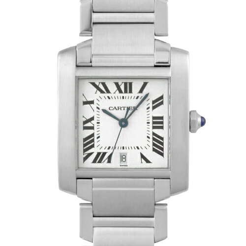 樂天商城 - カルティエ CARTIER タンクフランセーズ LM W51002Q3 SS 36mm×28mm ホワイト文字盤 【送料無料】【中古】【メンズ】【腕時計】