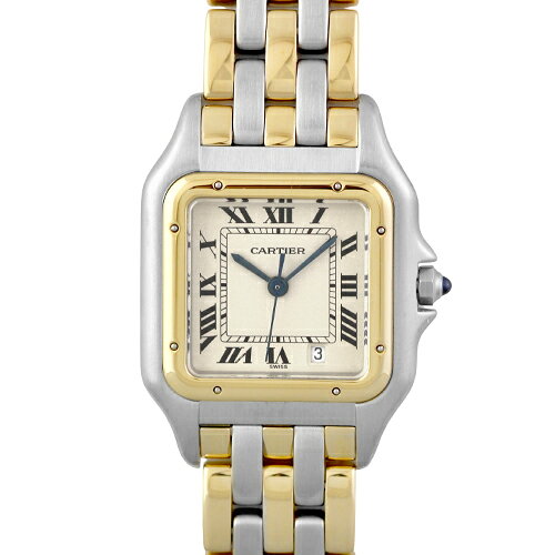 カルティエ CARTIER パンテール MM 3ロウ 83083244 YG×SS 36mm×26mm アイボリー文字盤 【送料無料】【中古】【レディース】【腕時計】