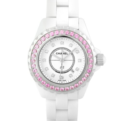 シャネル CHANEL J12 33mm H2010 セラミック 33mm ホワイト文字盤 【送料無 ...