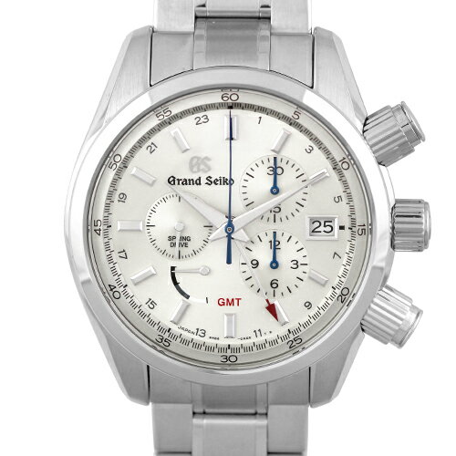 セイコー SEIKO グランドセイコー スプリングドライブ クロノ SBGC201 9R86-0AA0 SS 43.5mm シルバー文字盤 【送料無料】【中古】【メンズ】【腕時計】