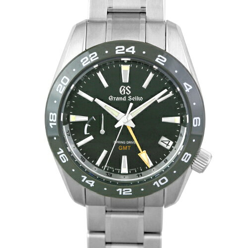 セイコー SEIKO グランドセイコー スポーツコレクション スプリングドライブ GMT SBGE257 9R66-0BB0 SS 40.5mm グリーン文字盤 【送料無料】【中古】【メンズ】【腕時計】