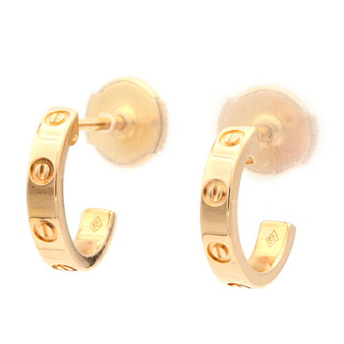 カルティエ Cartier ミニラブピアス 750PG 【送料無料】【中古】【レディース】【アクセサリー】