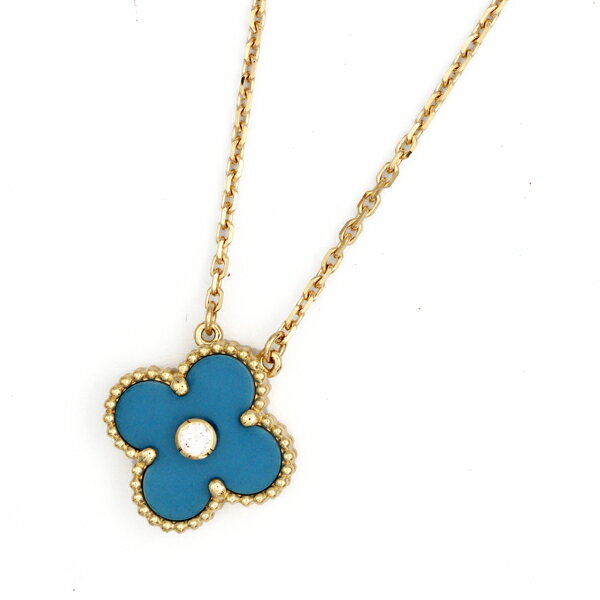 Rakuten - ヴァンクリーフ＆アーペル VANCLEEF&ARPELSヴィンテージ アルハンブラ ペンダント 2019年ホリデーコレクション 750YG チェーン長さ：約41cm 【送料無料】【中古】【レディース】【アクセサリー】【VCA】【D6391】