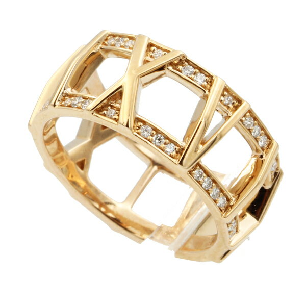Pink Gold - ティファニー TIFFANY&CO.トラス Xオープン ダイヤモンドリング #12　750PG 12号 【送料無料】【中古】【レディース】【アクセサリー】【D6878】