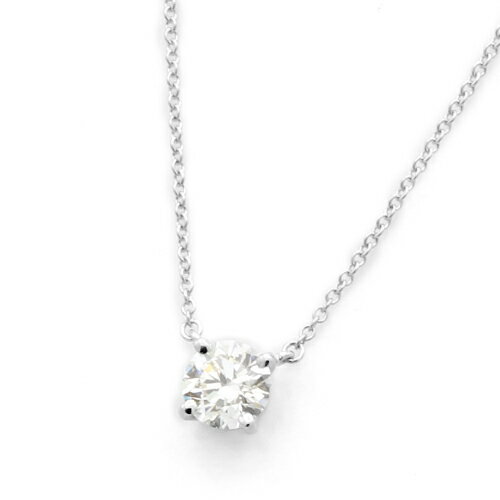 Rakuten - ティファニー TIFFANY&CO. ソリティア ダイヤモンドネックレス PT950 【送料無料】【中古】【レディース】【アクセサリー】