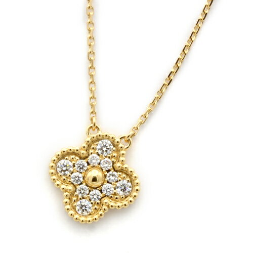 乐天商城 - ヴァンクリーフ＆アーペル VANCLEEF&ARPELS ヴィンテージ アルハンブラ ダイヤ ネックレス 750YG 41cm 【送料無料】【中古】【レディース】【アクセサリー】【VCA】