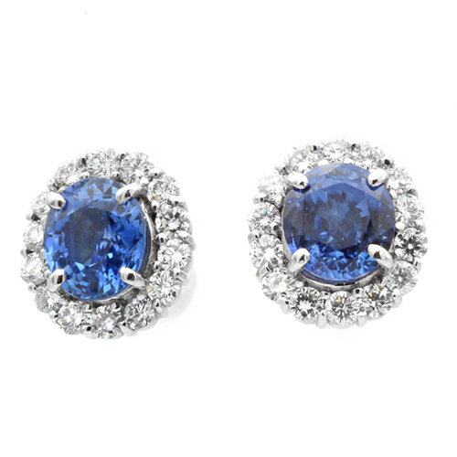 ノンブランド NONBRAND サファイア ダイヤモンドピアス PT900 【送料無料】【中古】【レディース】【アクセサリー】