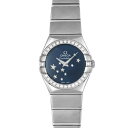 オメガ OMEGA コンステレーション ブラッシュ 123.15.24.60.03.001 SS 24mm ブルー文字盤 ベゼルダイヤ【送料無料】【中古】【レディース】【腕時計】(2)