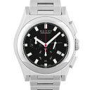 グッチ GUCCIパンテオン クロノ115.2 SS40mm ブラック文字盤 【送料無料】【中古】【メンズ】【腕時計】【74231】