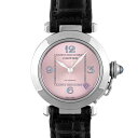【2005年クリスマス限定】カルティエ CARTIER パシャC W3108199 SS×革 35mm ピンク文字盤 【送料無料】【中古】【ユニセックス】【腕時...