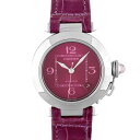 【クリスマス限定】カルティエ CARTIER パシャC W3108299 SS×革 35mm パープル文字盤 【送料無料】【中古】【ユニセックス】【腕時計】