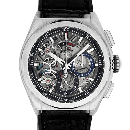 ゼニス ZENITH デファイ エル プリメロ 21 95.9000.9004/78.R582 チタン×ラバー 44mm スケルトン文字盤 【送料無料】【中古】【メンズ】【腕時計】