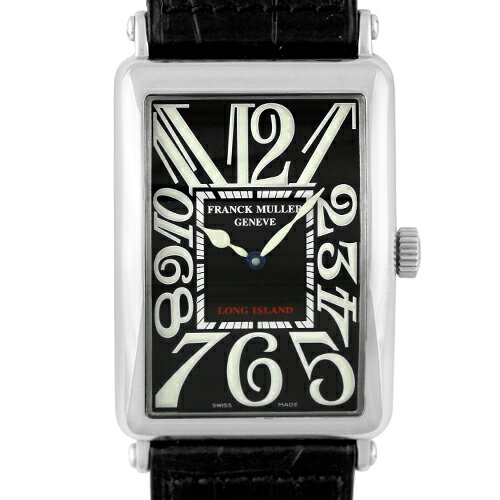 【日本限定】フランクミュラー FRANCK MULLER ロングアイランド 1150SC SS×革 45mm×32.5mm ブラック文字盤 【送料無料】【中古】【メンズ】【腕時計】