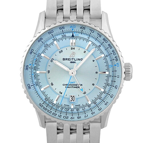 ブライトリング BREITLING ナビタイマー オートマチック GMT A32310171C1A1 A32310 SS 41mm アイスブルー文字盤 【送料無料】【中古】【メンズ】【腕時計】
