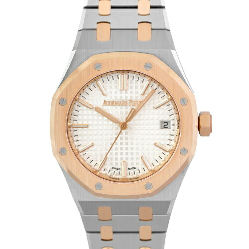オーデマピゲ Audemars Piguet ロイヤルオーク 15550SR.OO.1356SR.02 PG×SS 37mm シルバー文字盤 【送料無料】【中古】【ユニセックス】【腕時計】