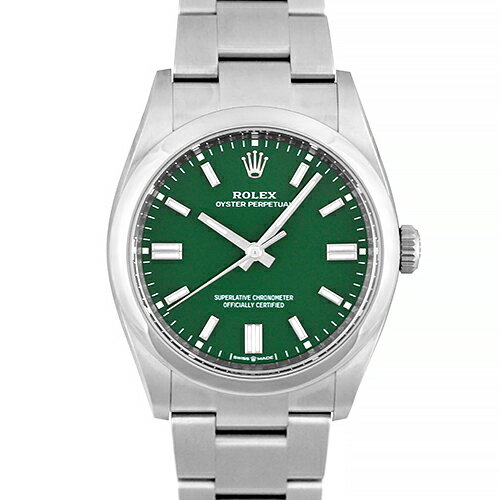 オイスター 腕時計（メンズ） ロレックス ROLEXオイスターパーペチュアル36126000 SS36mm グリーン文字盤【送料無料】【新品】【メンズ】【腕時計】【76792】