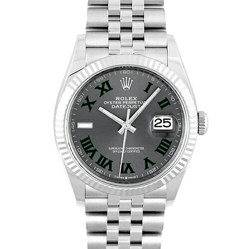 デイトジャスト 腕時計（メンズ） ロレックス ROLEXデイトジャスト36126234 WG×SS36mm スレートローマン文字盤 ジュビリーブレスレット【送料無料】【新品】【メンズ】【腕時計】【D2815】