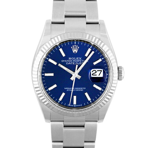 ロレックス ROLEX デイトジャスト36 126234 WG×SS 36mm ブライトブルー文字盤 オイスターブレスレット【送料無料】【未使用】【メンズ】【腕時計】